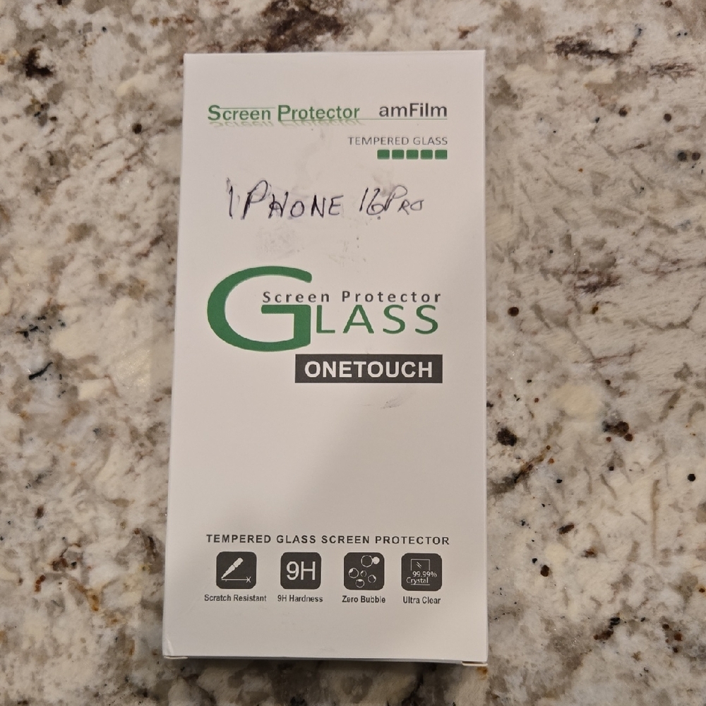Tempered Glass Screen Protector for iPhone 16 Pro - Clear